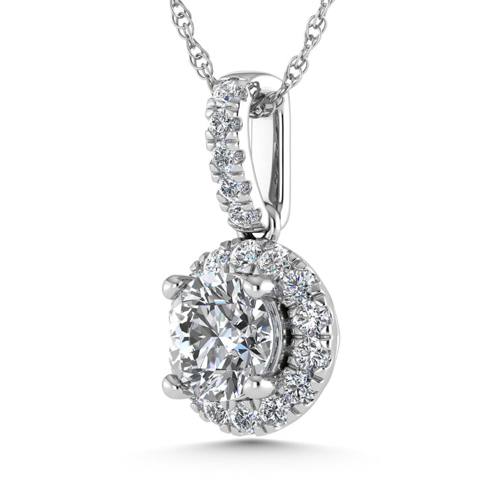 14K White Gold Lab Grown Diamond 1 1/3 Ct.Tw. Fashion Pendant