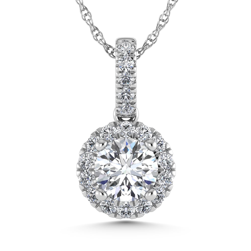 14K White Gold Lab Grown Diamond 2 5/8 Ct.Tw. Fashion Pendant