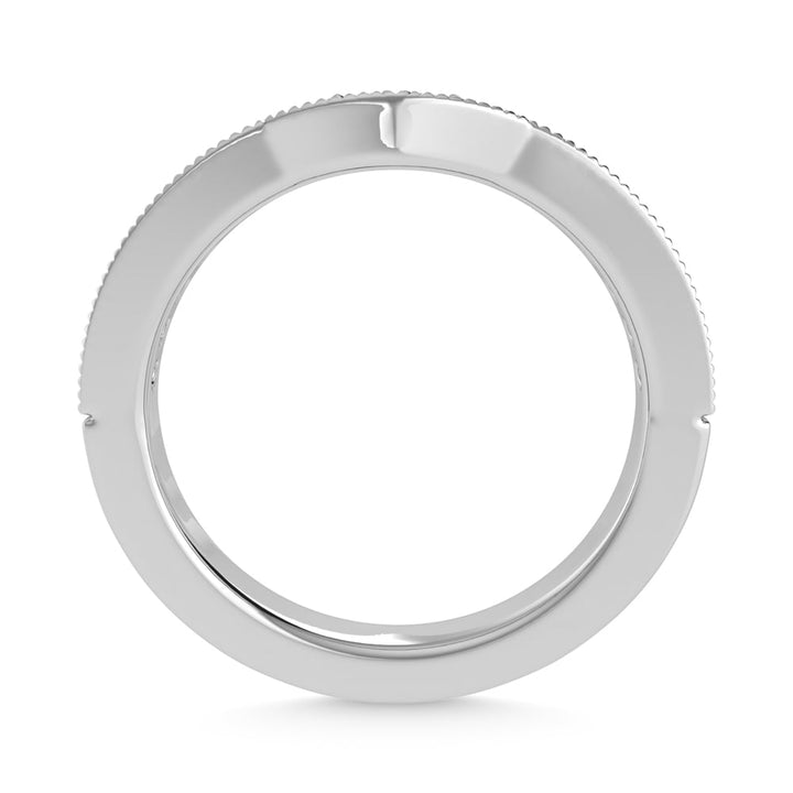 14K White Gold Lab Grown Diamond 1/2 Ct.Tw. Channel Set Curve Wedding Band
