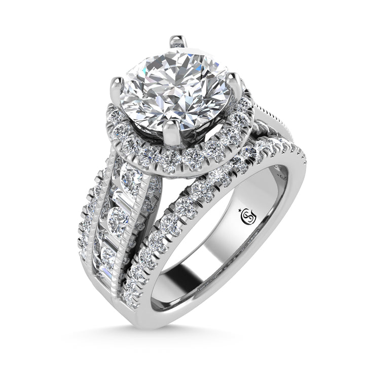 14K White Gold Lab Grown Diamond 3 1/2 ct.tw. Engagement Ring