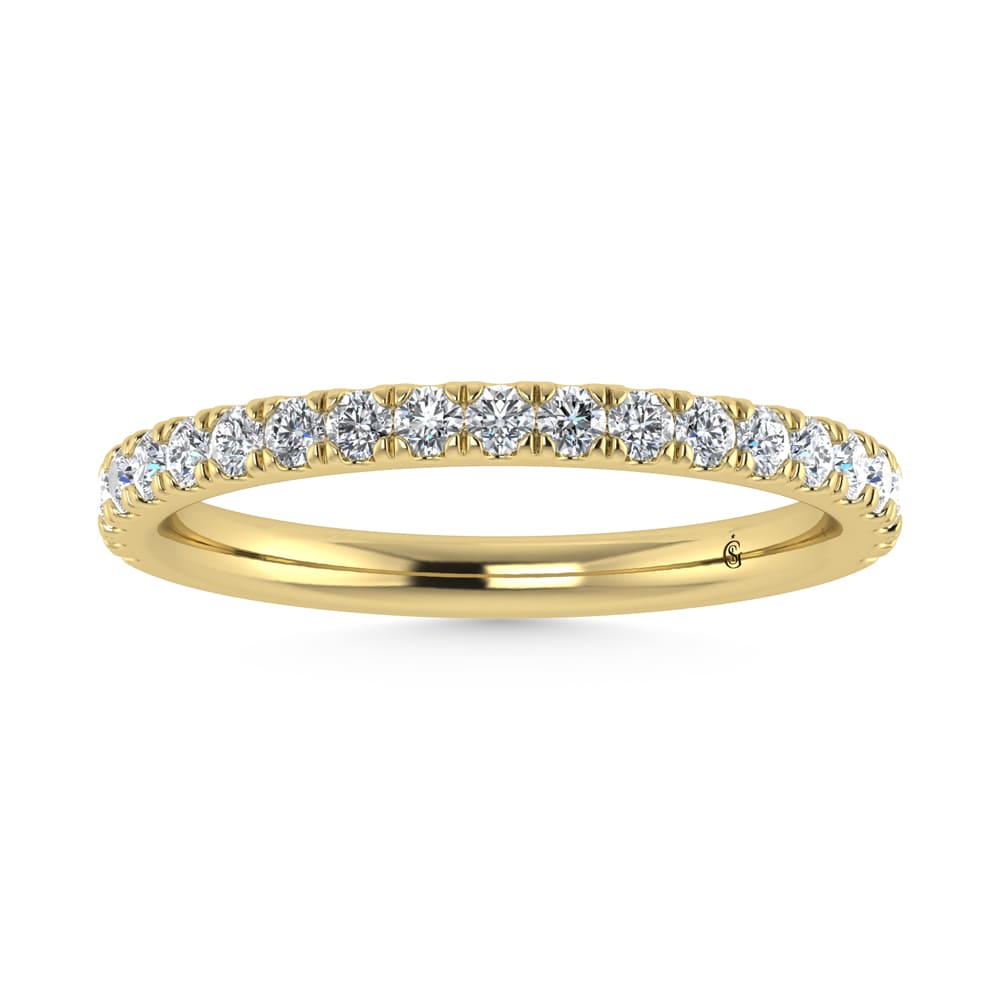 14K Yellow Gold Lab Grown Diamond 3/8 Ct.Tw. Wedding Band