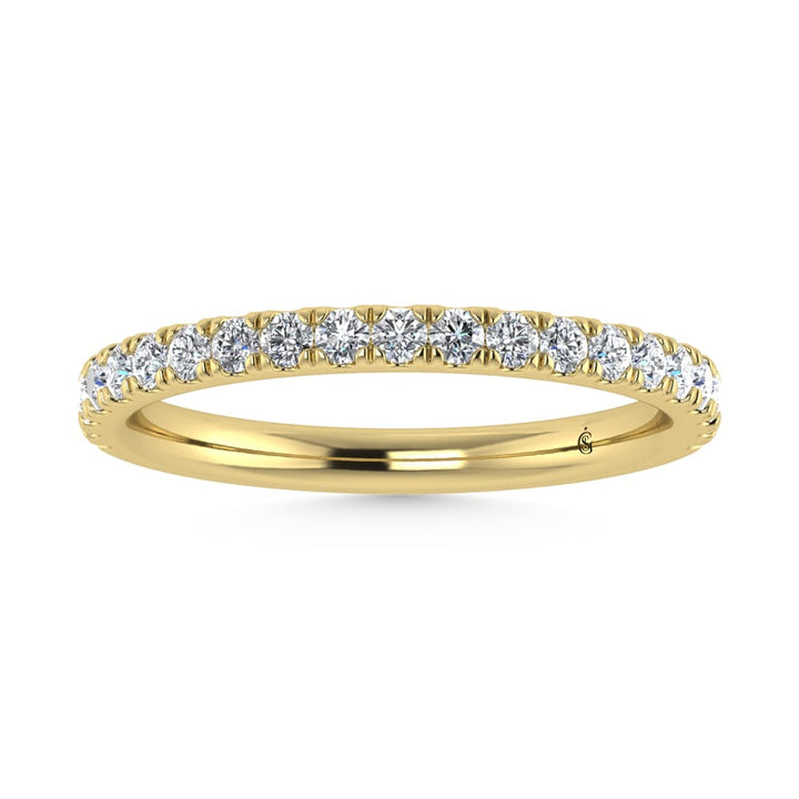 14K Yellow Gold Lab Grown Diamond 3/8 Ct.Tw. Wedding Band