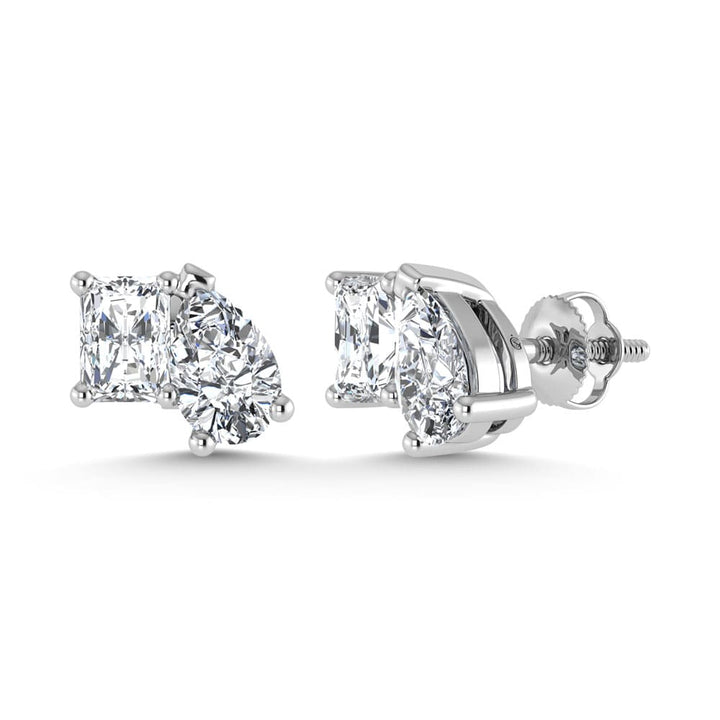 14K White Gold Lab Grown Diamond 1 5/8 Ct.Tw. Fashion Earrings