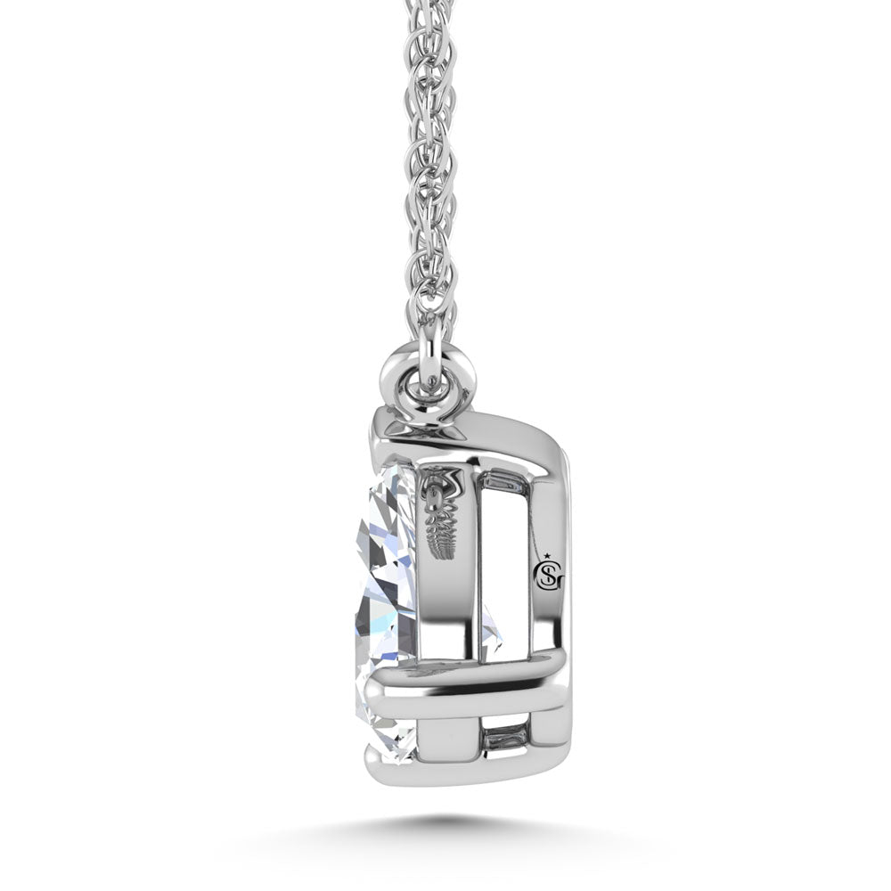 14K White Gold Lab Grown Diamond 1 Ct.Tw. Fashion Necklace