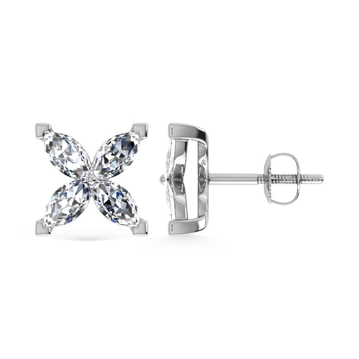 14K White Gold Lab Grown Diamond 1 5/8 Ct.Tw. Fashion Earrings