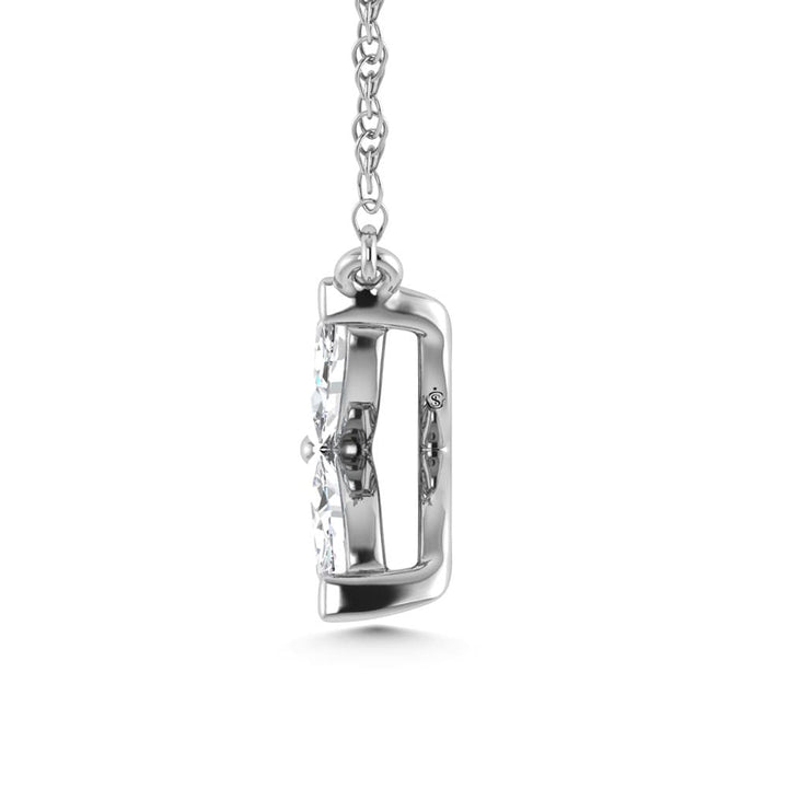 14K White Gold Lab Grown Diamond 1 Ct.Tw. Fashion Necklace