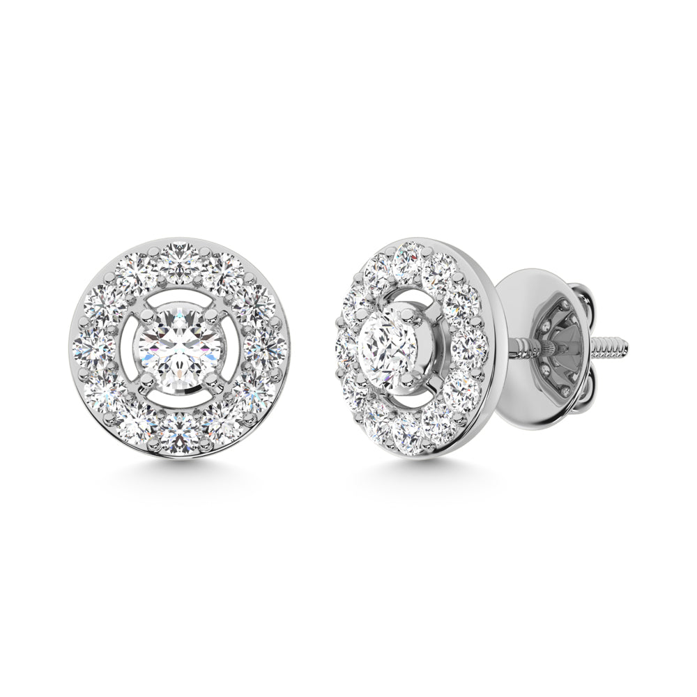 10K White Gold Lab Grown Diamond 1/3 Ct.Tw. Fashion Earrings