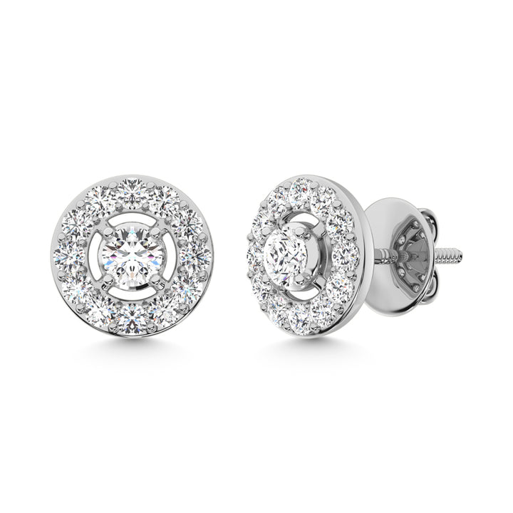 10K White Gold Lab Grown Diamond 1/3 Ct.Tw. Fashion Earrings
