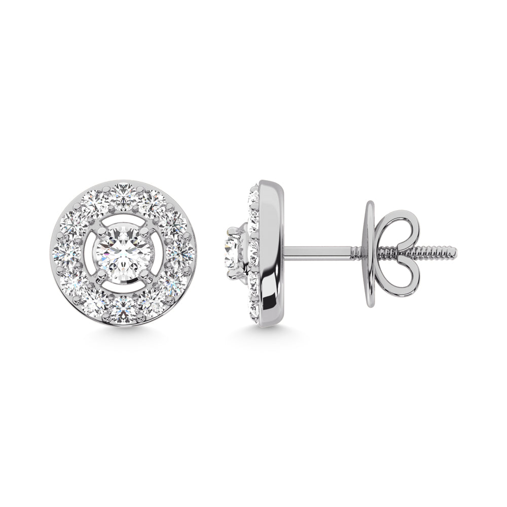 10K White Gold Lab Grown Diamond 1/3 Ct.Tw. Fashion Earrings