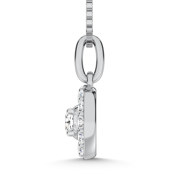 10K White Gold Lab Grown Diamond 1/5 Ct.Tw. Fashion Pendant With Chain