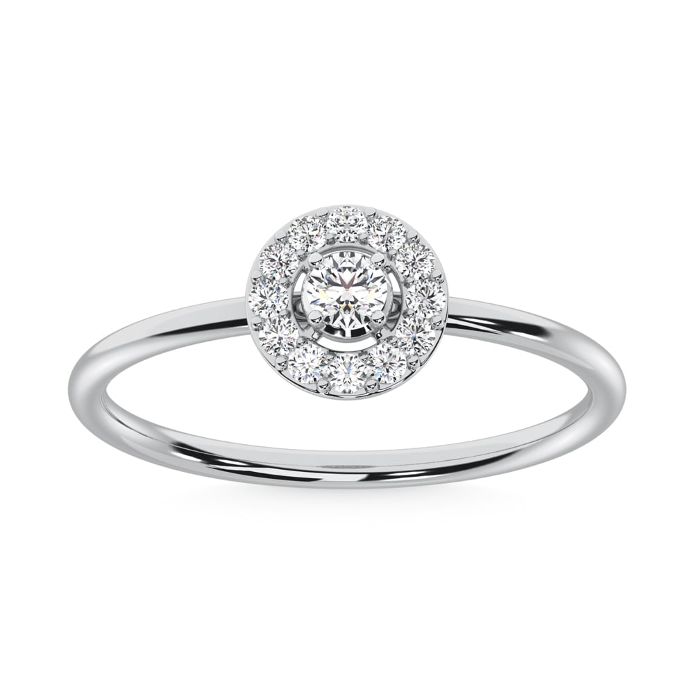 10K White Gold Lab Grown Diamond 1/5 Ct.Tw. Fashion Ring