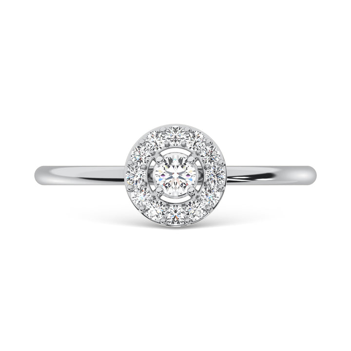 10K White Gold Lab Grown Diamond 1/5 Ct.Tw. Fashion Ring