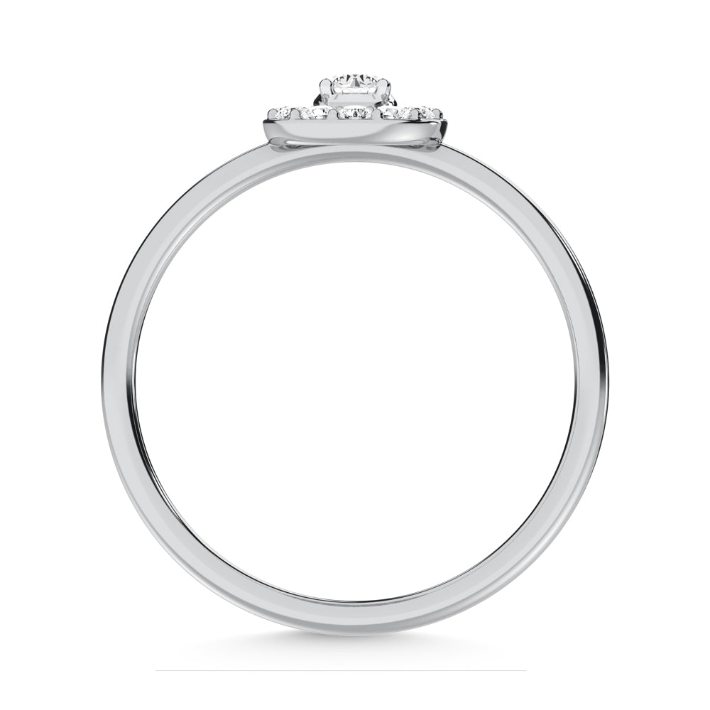 10K White Gold Lab Grown Diamond 1/5 Ct.Tw. Fashion Ring