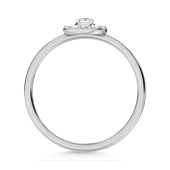 10K White Gold Lab Grown Diamond 1/5 Ct.Tw. Fashion Ring