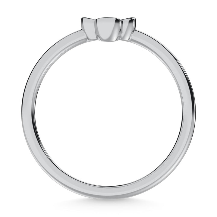 10K White Gold Lab Grown Diamond 1/6 Ct.Tw. Fashion Ring