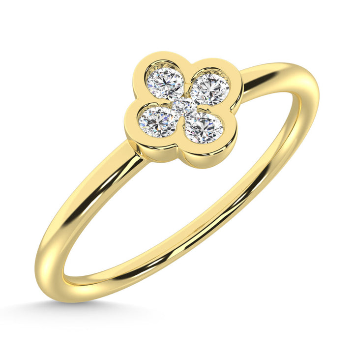 10K Yellow Gold Lab Grown Diamond 1/6 Ct.Tw. Fashion Ring