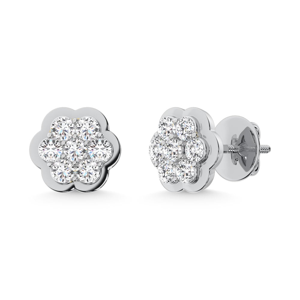 10K White Gold Lab Grown Diamond 1/3 Ct.Tw. Fashion Earrings