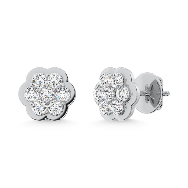 10K White Gold Lab Grown Diamond 1/3 Ct.Tw. Fashion Earrings