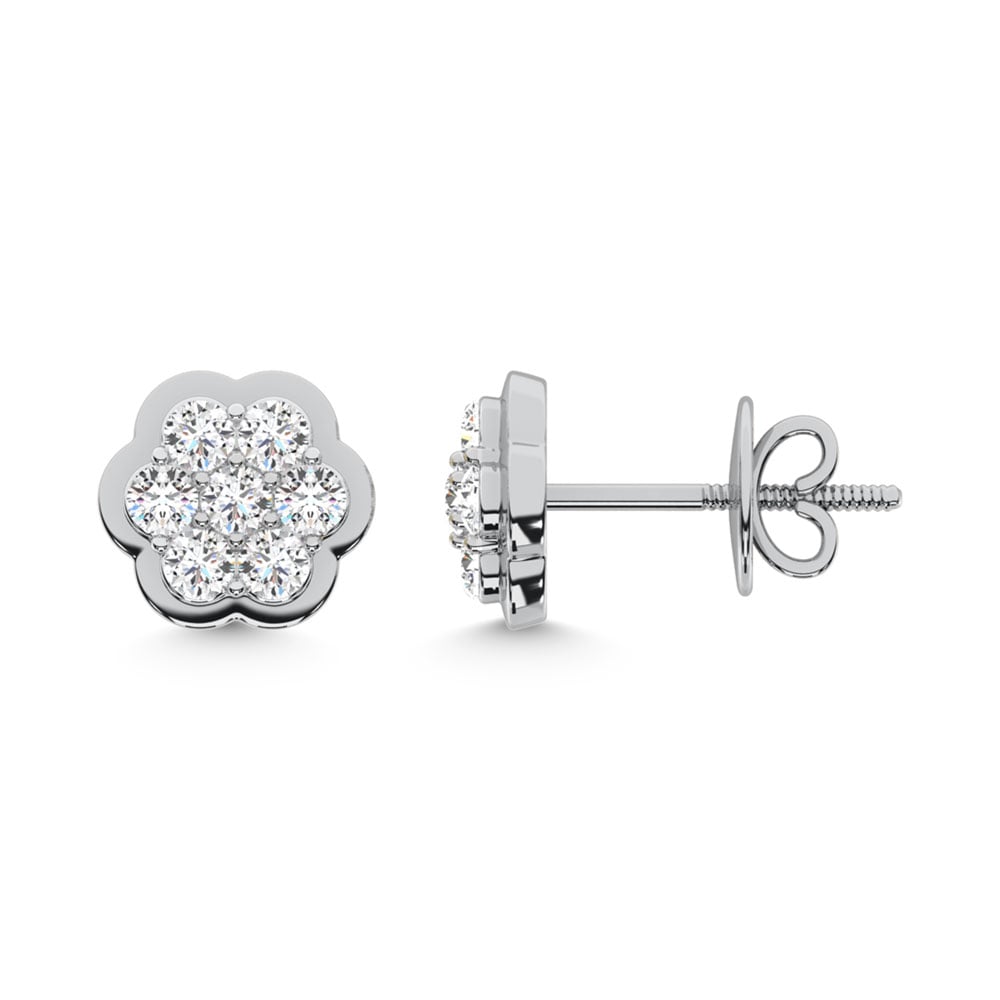 10K White Gold Lab Grown Diamond 1/3 Ct.Tw. Fashion Earrings