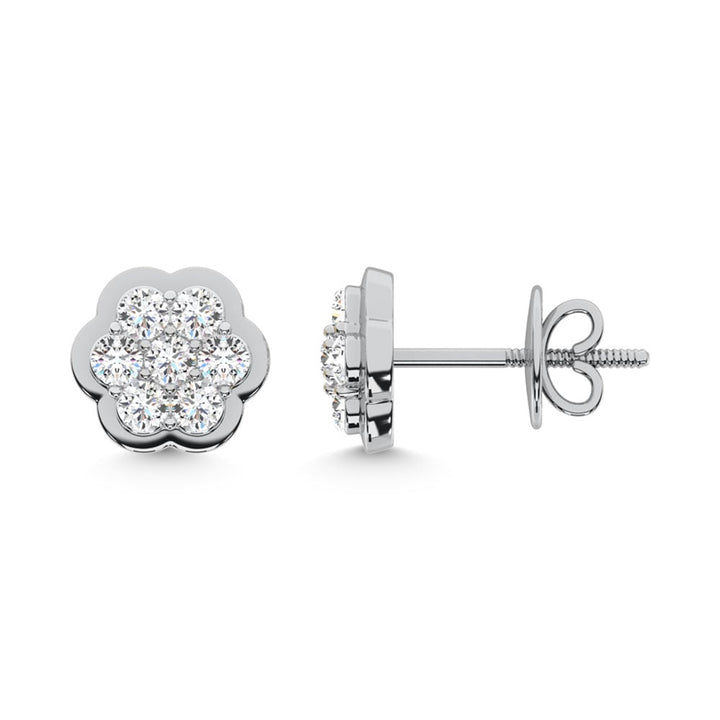 10K White Gold Lab Grown Diamond 1/3 Ct.Tw. Fashion Earrings