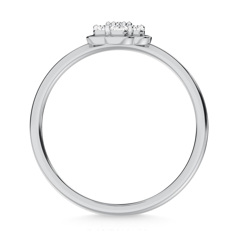 10K White Gold Lab Grown Diamond 1/5 Ct.Tw. Fashion Ring