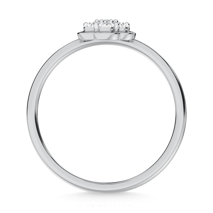 10K White Gold Lab Grown Diamond 1/5 Ct.Tw. Fashion Ring