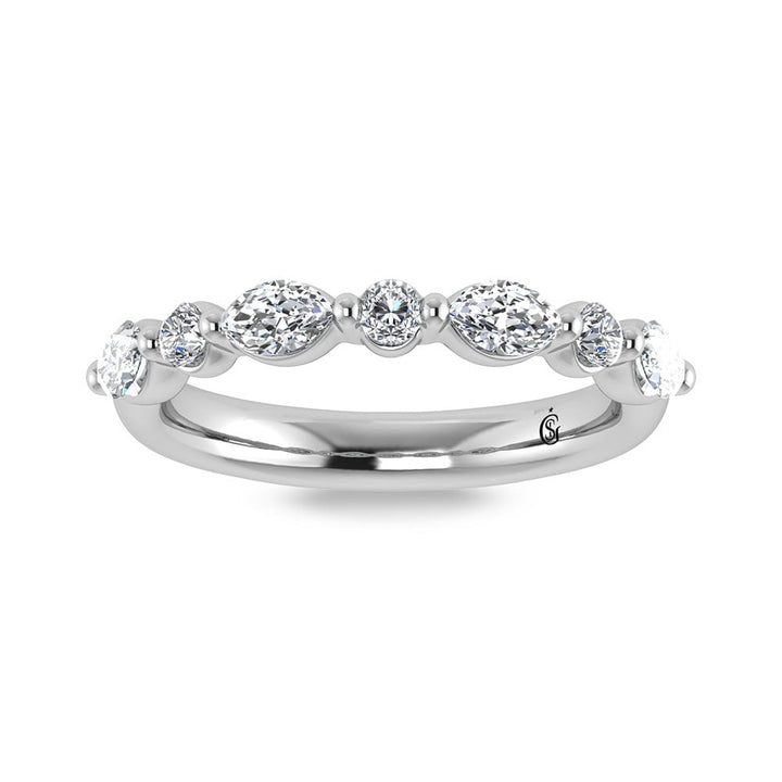 14K White Gold Lab Grown Diamond 1/2 ct.tw. Wedding Band