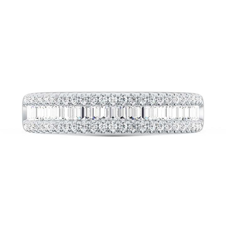 14K White Gold Lab Grown Diamond 1 Ct.Tw. Baguette Wedding Band