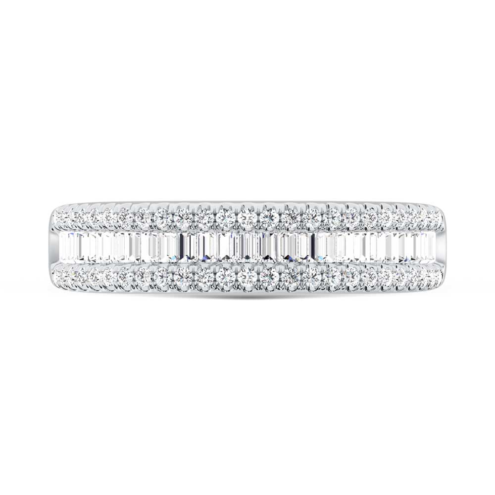 14K White Gold Lab Grown Diamond 1/2 Ct.Tw. Baguette Wedding Band