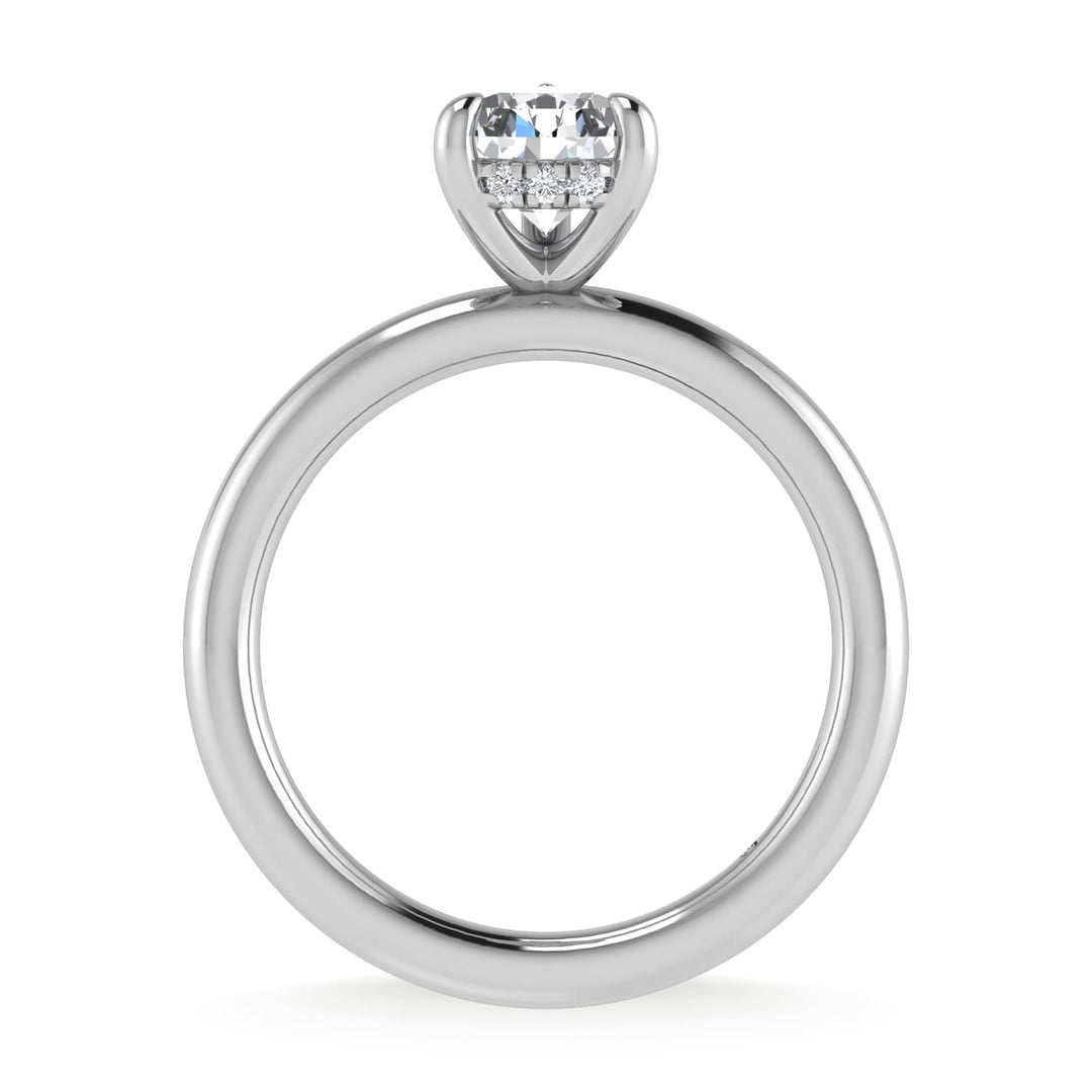 14K White Gold Lab Grown Diamond 1 1/2 Ct.Tw. Pear Shape Engagement Ring (IGI Certified Center 1 1/2ct)