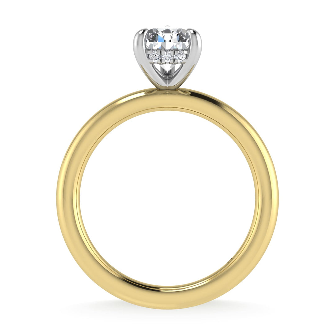 14K White Gold Lab Grown Diamond 1 1/2 Ct.Tw. Pear Shape  Engagement Ring (IGI Certified Center 1 1/2ct)