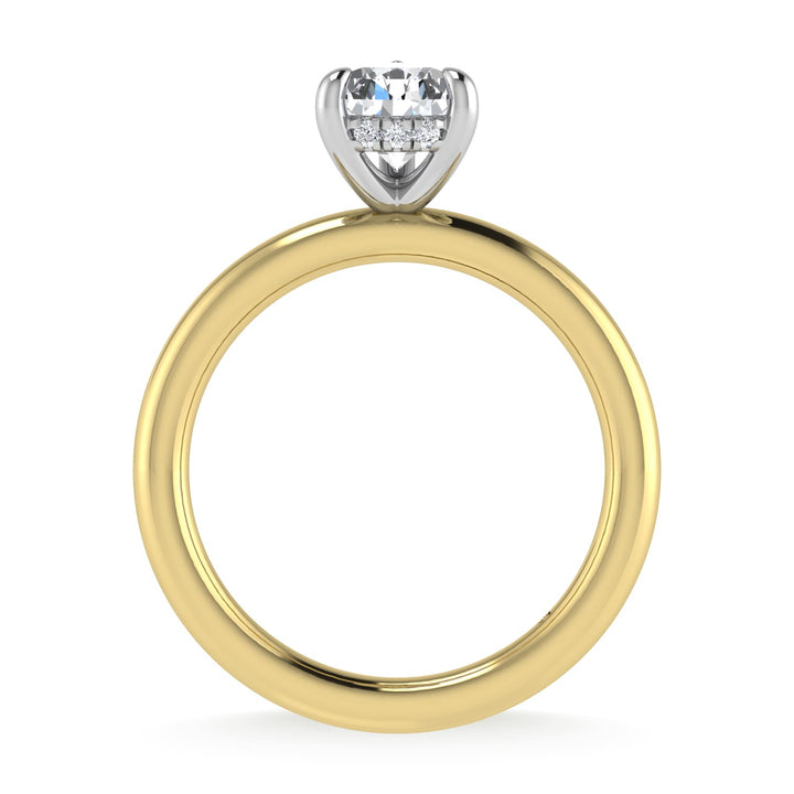 14K White Gold Lab Grown Diamond 1 1/2 Ct.Tw. Pear Shape  Engagement Ring (IGI Certified Center 1 1/2ct)