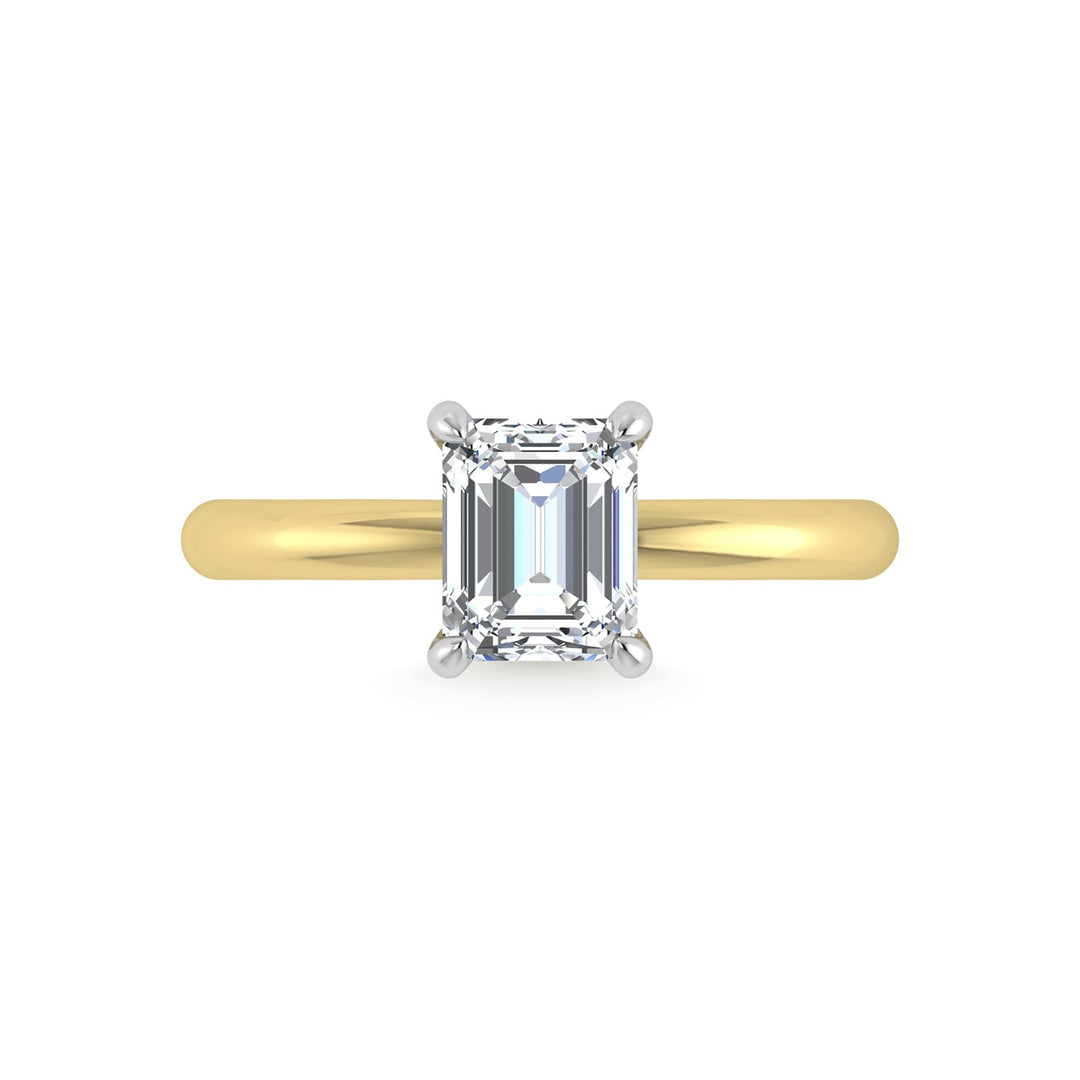 14K White Gold Lab Grown Diamond 1 1/2 Ct.Tw. Radiant Shape  Engagement Ring (IGI Certified Center 1 1/2ct)