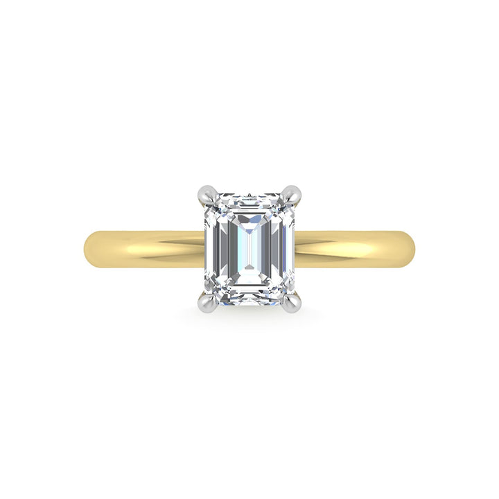 14K White Gold Lab Grown Diamond 1 1/2 Ct.Tw. Radiant Shape  Engagement Ring (IGI Certified Center 1 1/2ct)
