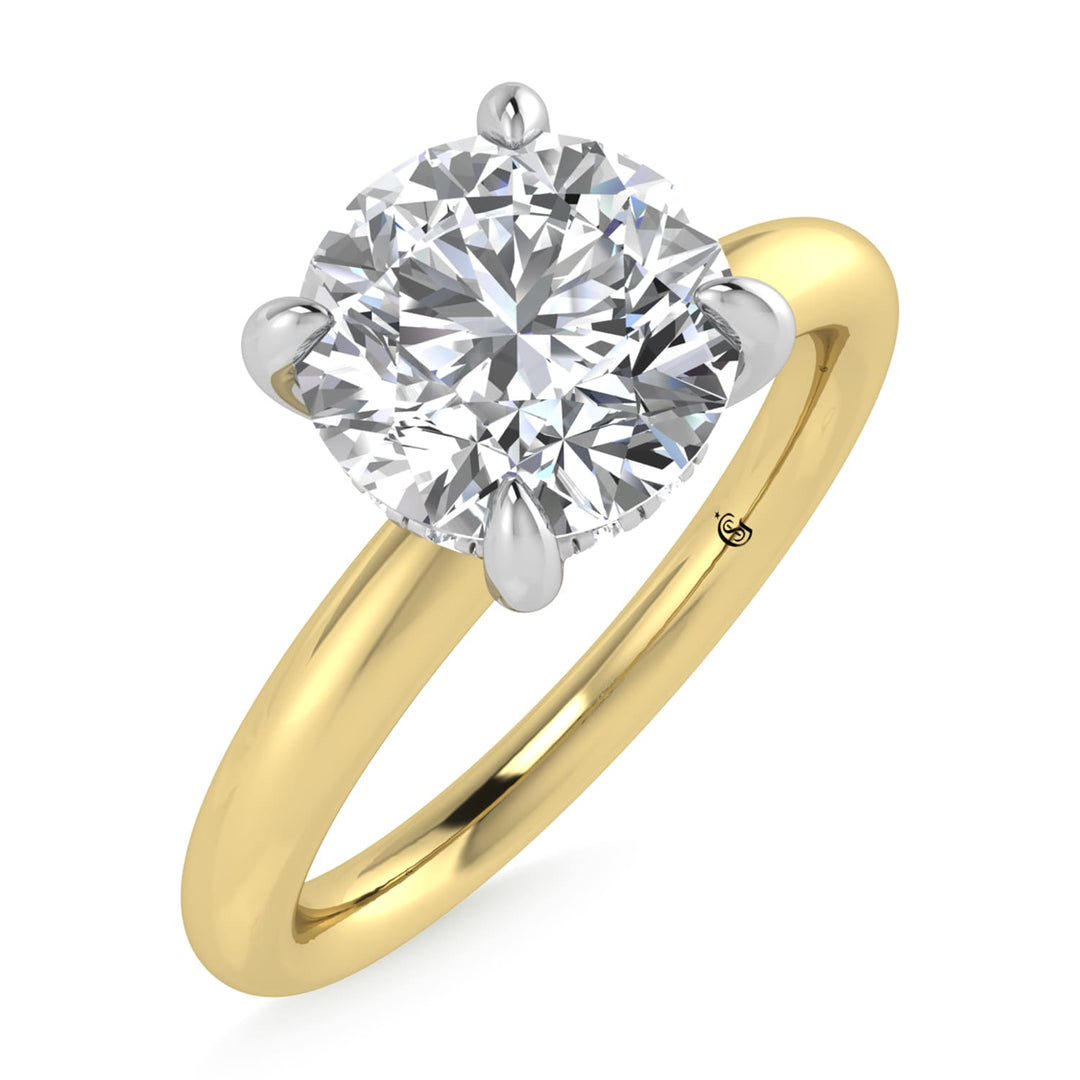14K White Gold Lab Grown Diamond 1 1/2 Ct.Tw. Round Shape  Engagement Ring (IGI Certified Center 1 1/2ct)