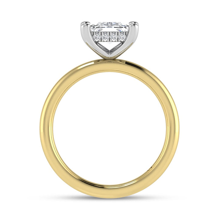 14K Yellow Gold Lab Grown Princess Shape Lab Grown Diamond 1 1/2 ct.tw. IGI Certified Solitaire Engagement Ring (Center 1 1/2 ct)
