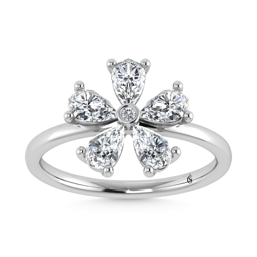 14K White Gold Lab Grown Diamond 1 1/4 Ct.Tw. Fashion Ring