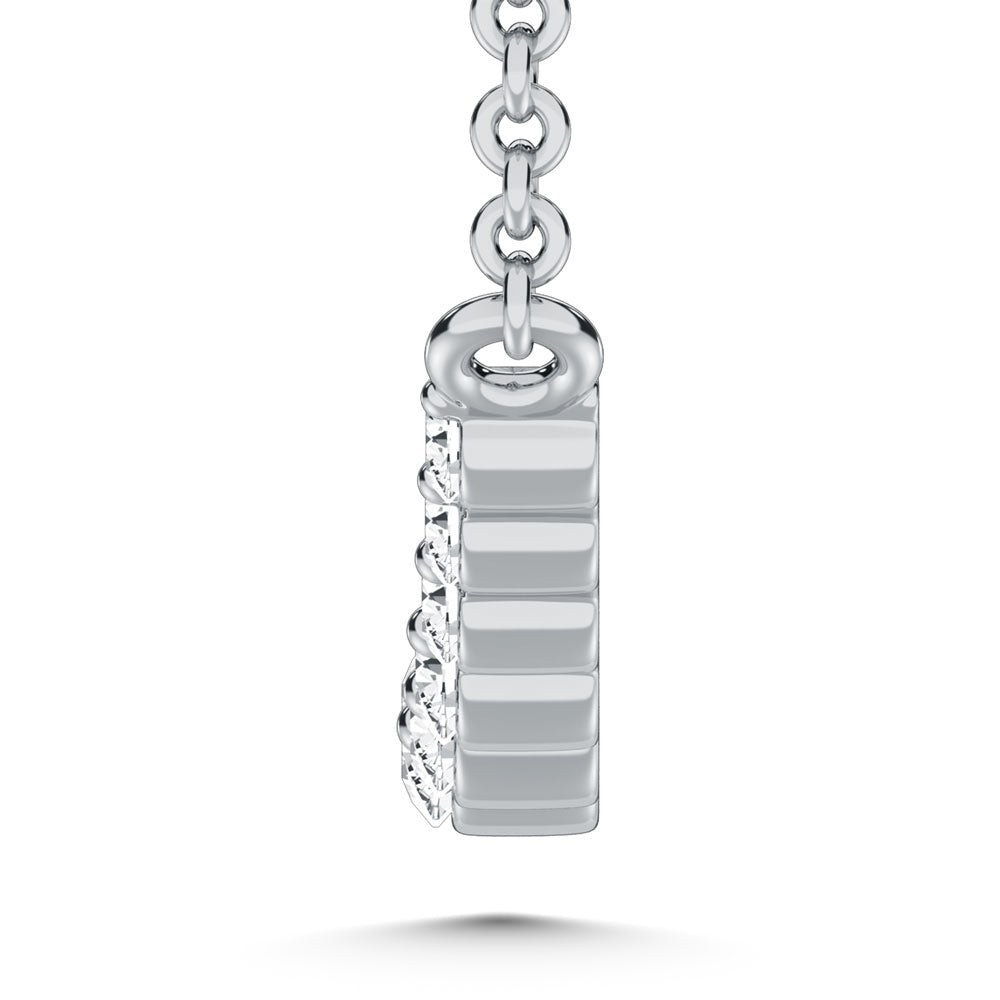 10K White Gold Lab Grown Diamond 1/4 Ct.Tw. Fashion Necklace