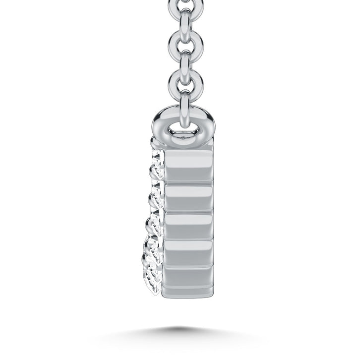 10K White Gold Lab Grown Diamond 1/4 Ct.Tw. Fashion Necklace