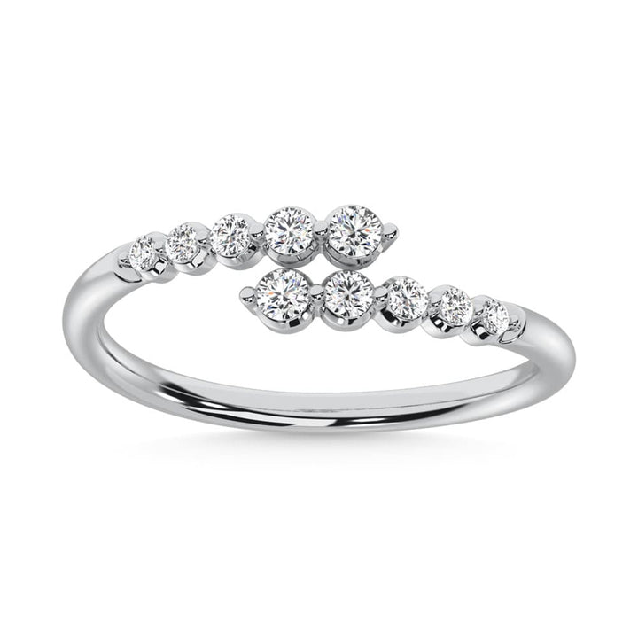 10K White Gold Lab Grown Diamond 1/5 Ct.Tw. Fashion Ring