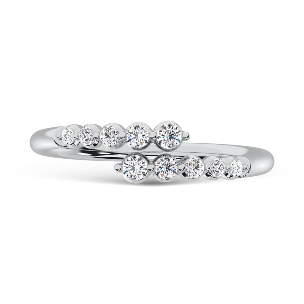 10K White Gold Lab Grown Diamond 1/5 Ct.Tw. Fashion Ring