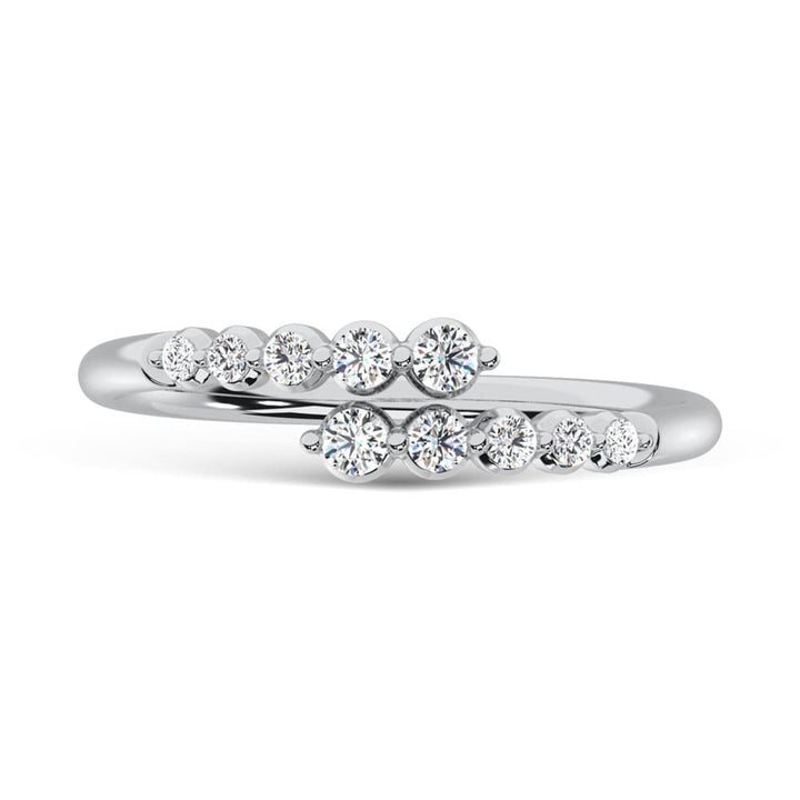 10K White Gold Lab Grown Diamond 1/5 Ct.Tw. Fashion Ring