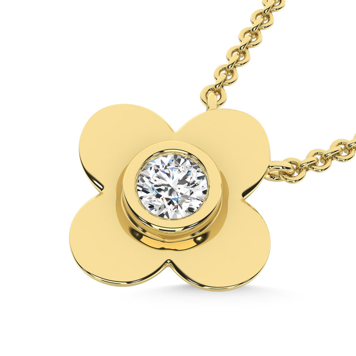 10K Yellow Gold Lab Grown Diamond 1/20 Ct.Tw. Fashion Necklace