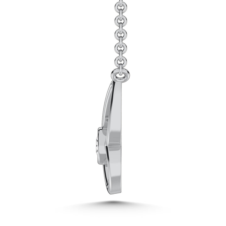 10K White Gold Lab Grown Diamond 1/20 Ct.Tw. Fashion Necklace