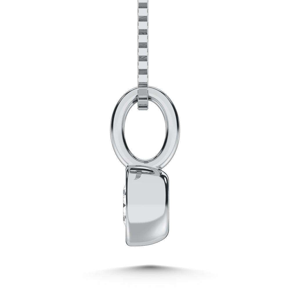 10K White Gold Lab Grown Diamond 1/6 Ct.Tw. Solitaire Pendants