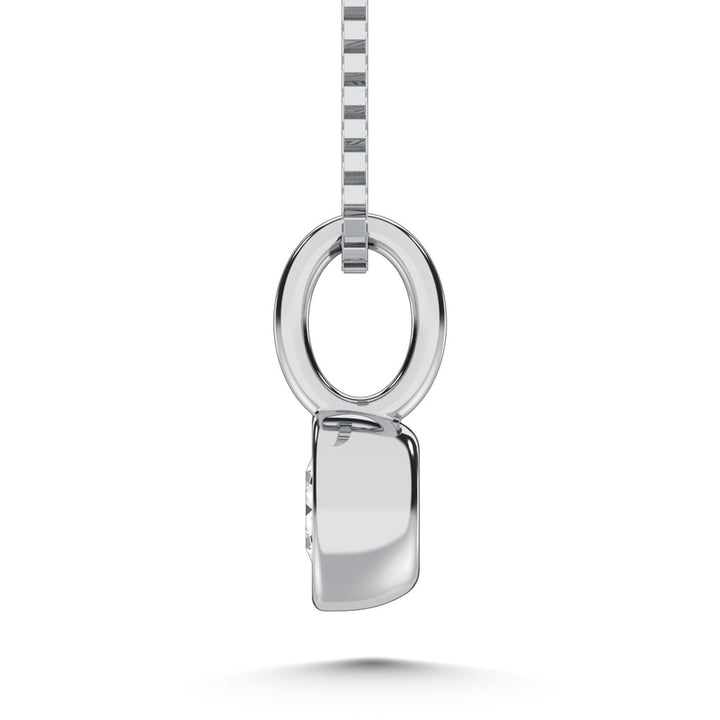 10K White Gold Lab Grown Diamond 1/6 Ct.Tw. Solitaire Pendants