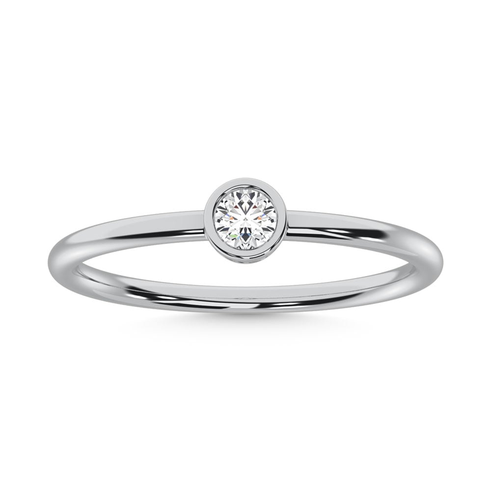 10K White Gold Lab Grown Diamond 1/6 Ct.Tw. Solitaire Ring