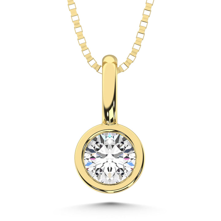 10K Yellow Gold Lab Grown Diamond 1/6 Ct.Tw. Solitaire Pendants