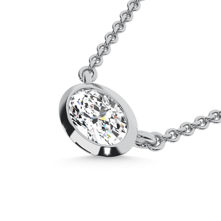 10K White Gold Lab Grown Diamond 1/6 Ct.Tw. Fashion Necklace