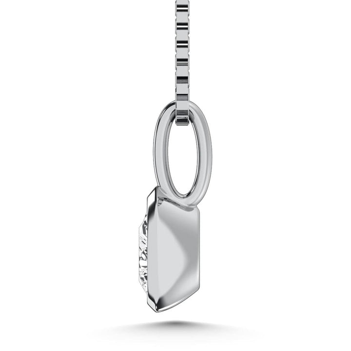 10K White Gold Lab Grown Diamond 1/6 Ct.Tw. Pear Shape  Solitaire Pendant